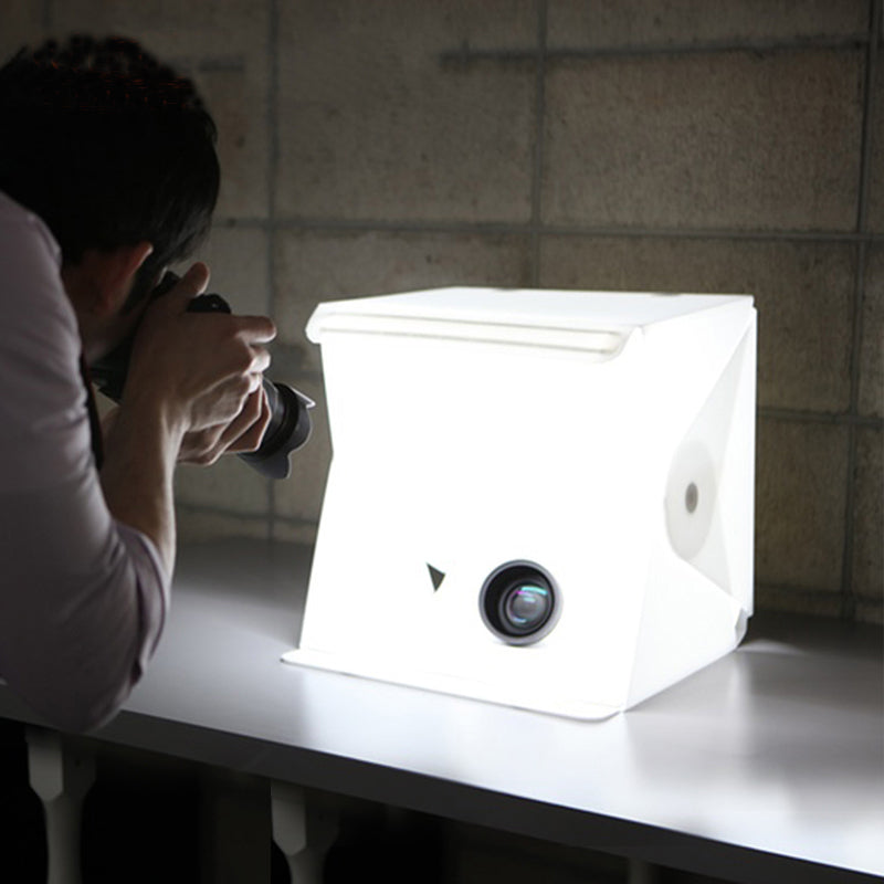 Portable Folding Lightbox Photography LED Light Room Photo Studio Light Tent Soft Box Backdrops for Digital DSLR Camera